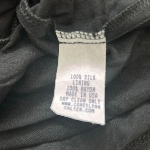 Corey Lynn Calter floral silk dress with elastic waist and flutter sleeves sz S - Picture 8 of 8